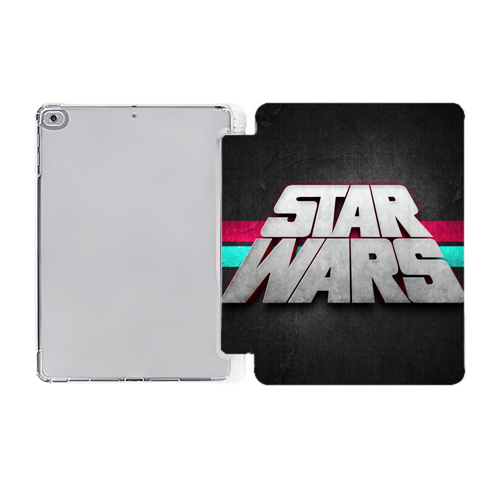 （画像用） スター・ウォーズ Star Wars IPad ケース ペン収納付き 三つ折りスタンド PUレザー×シリコン 対応機種9.5/10.5/10.9インチ